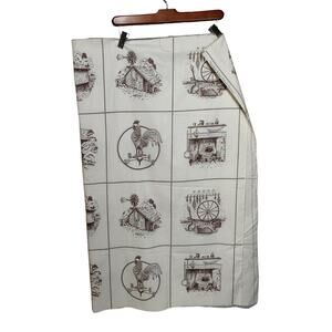 Vintage Fabric Cranston Print Works Country Scene Picture Patches Quilt Cottage